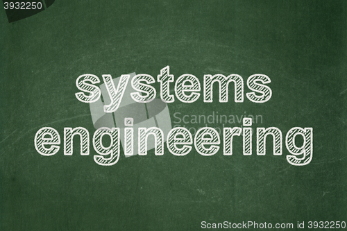 Image of Science concept: Systems Engineering on chalkboard background