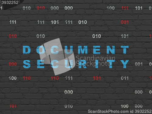 Image of Privacy concept: Document Security on wall background