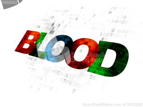 Image of Healthcare concept: Blood on Digital background