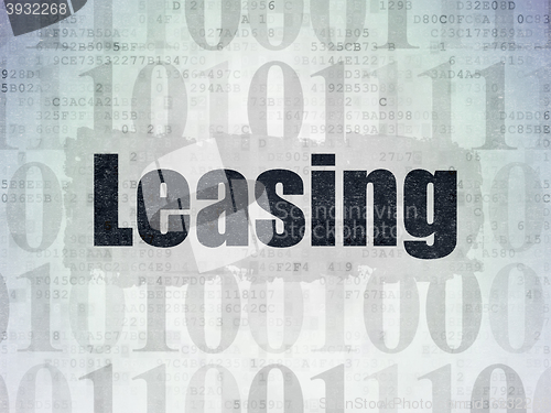 Image of Business concept: Leasing on Digital Data Paper background