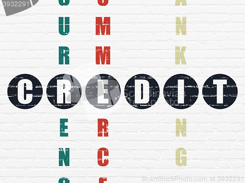 Image of Money concept: Credit in Crossword Puzzle
