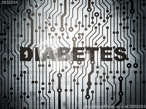 Image of Healthcare concept: circuit board with Diabetes