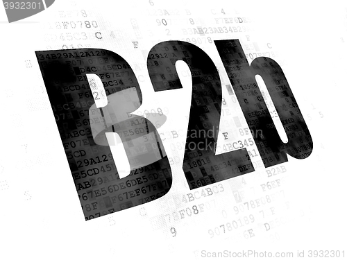 Image of Finance concept: B2b on Digital background