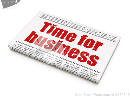 Image of Time concept: newspaper headline Time for Business