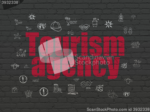 Image of Tourism concept: Tourism Agency on wall background