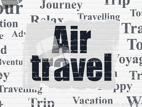 Image of Tourism concept: Air Travel on wall background