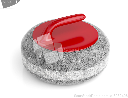 Image of Curling stone on white