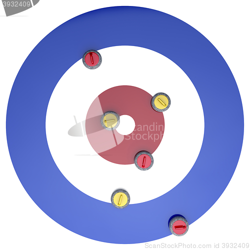 Image of Curling stones on ice