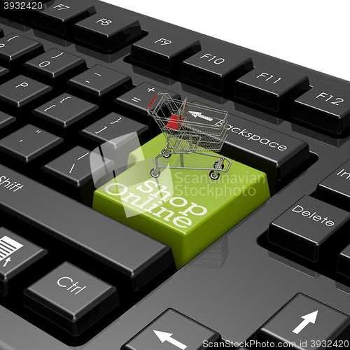 Image of Shop online computer keyboad 