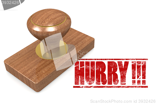 Image of Hurry wooded seal stamp