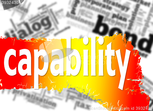 Image of Word cloud with capability word