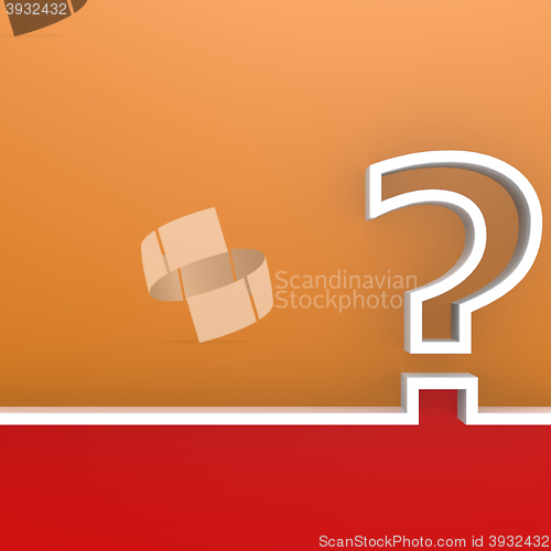 Image of Question mark on red and orange background