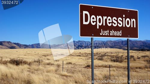 Image of Depression brown road sign