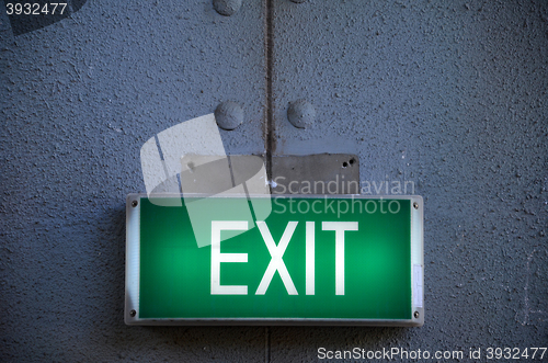 Image of Exit sign points the way out