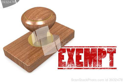 Image of Exempt wooded seal stamp