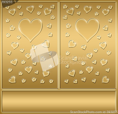 Image of two gold hearts