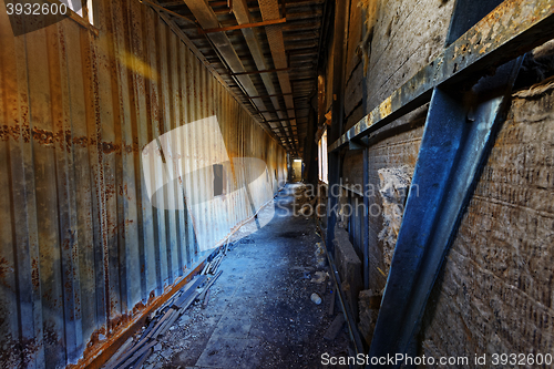 Image of Old abandoned ruin factory damage building inside