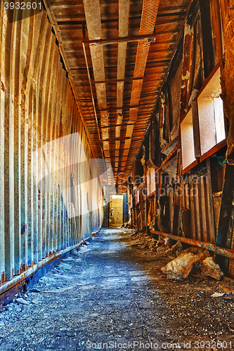 Image of Old abandoned ruin factory damage building inside