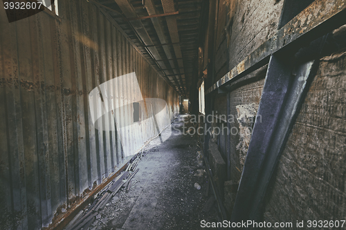 Image of Old abandoned ruin factory damage building inside