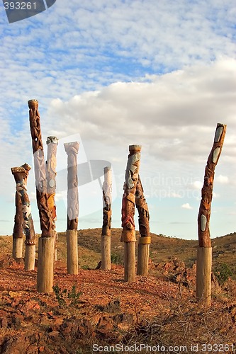 Image of aboriginal poles