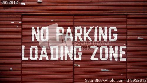 Image of No parking loading zone sign