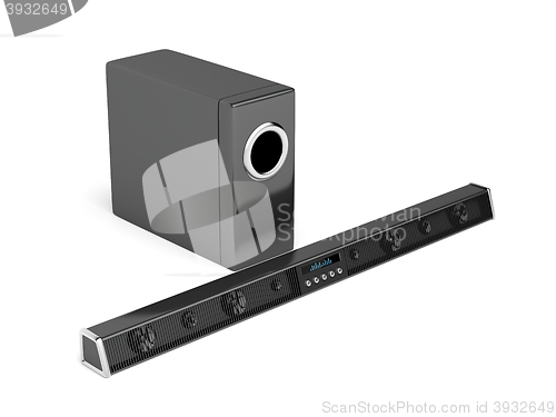 Image of Soundbar and subwoofer