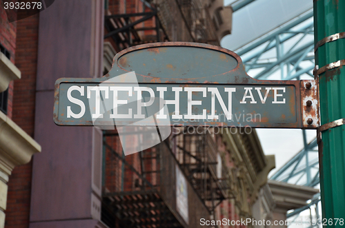 Image of Image of a street sign for Stephen Ave, New York