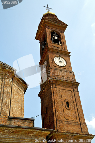 Image of  sunny day    milan   old abstract in roof tower bell 