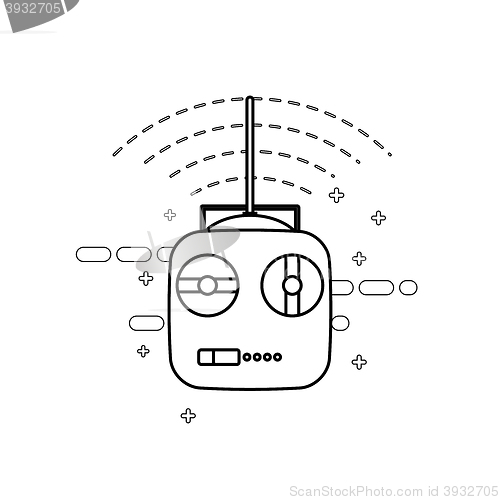 Image of Remote control simple icon on white background. Vector illustration.