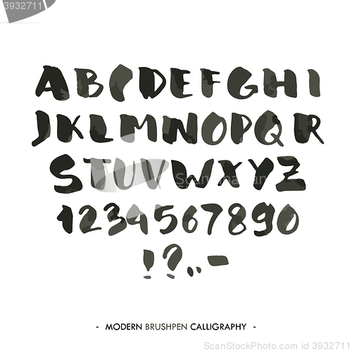 Image of Modern ink Alphabet font.