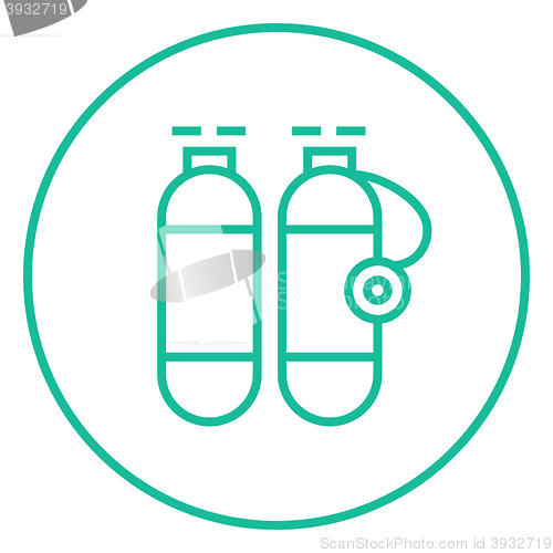 Image of Oxygen tank line icon.