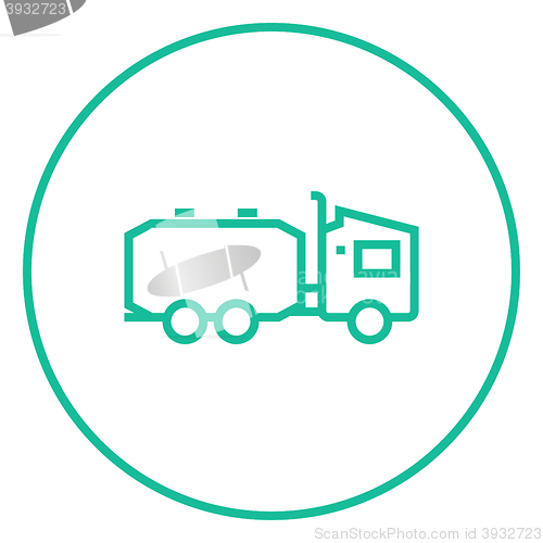 Image of Truck liquid cargo line icon.