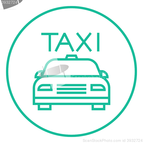 Image of Taxi line icon.