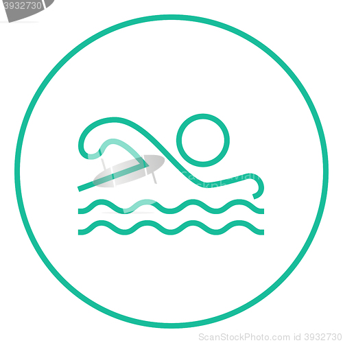 Image of Swimmer line icon.