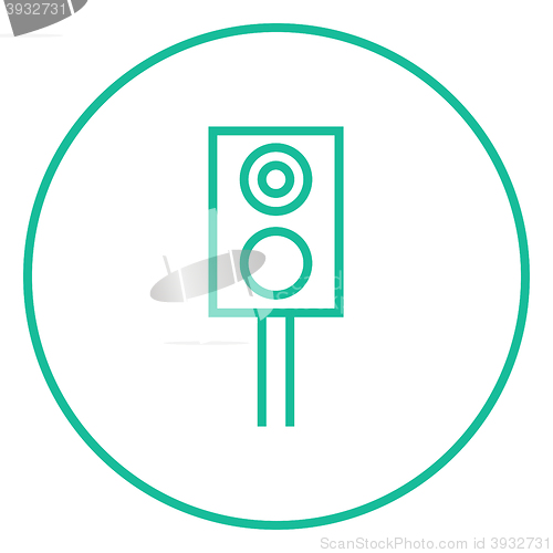 Image of Railway traffic light line icon.