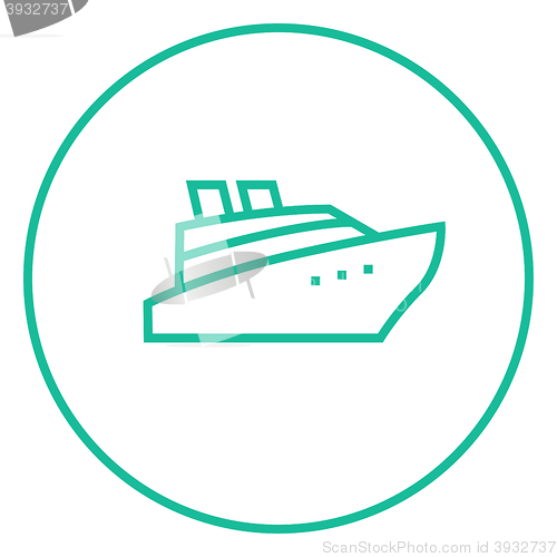 Image of Cruise ship line icon.