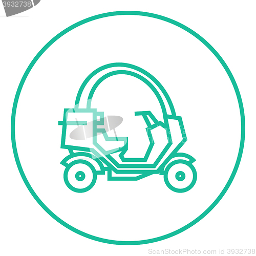 Image of Rickshaw line icon.