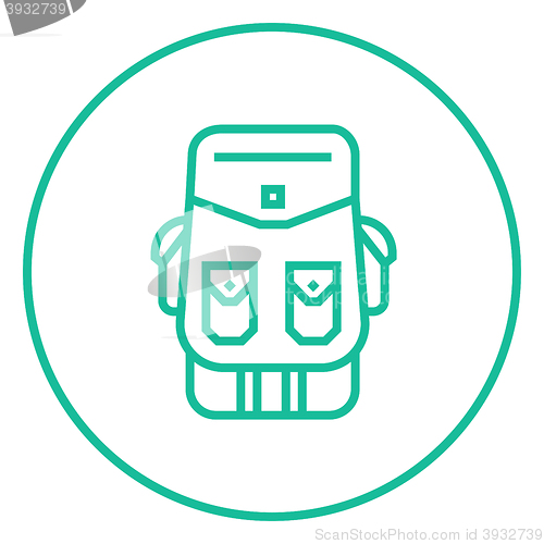 Image of Backpack line icon.