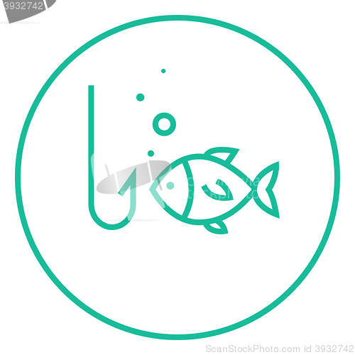 Image of Fish with hook line icon.