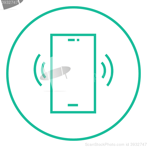 Image of Vibrating phone line icon.