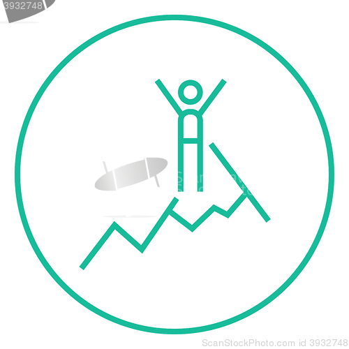 Image of Climbing line icon.