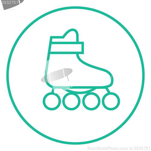 Image of Roller skate line icon.