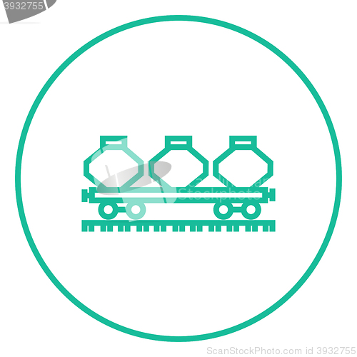 Image of Cargo wagon line icon.