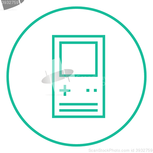 Image of Electronic game line icon.