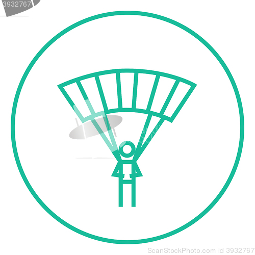 Image of Skydiving line icon.