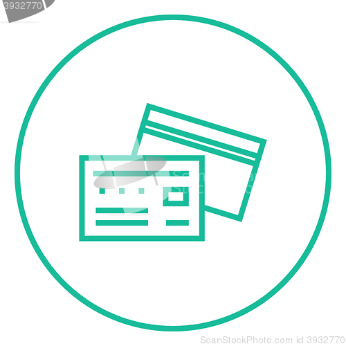 Image of Credit card line icon.