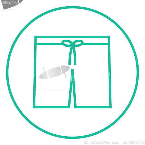 Image of Swimming trunks line icon.