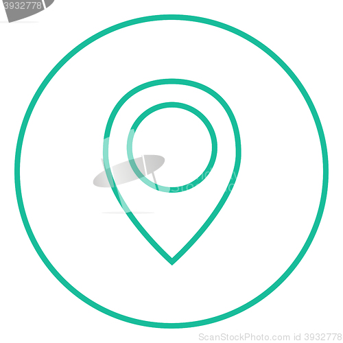 Image of Map pointer line icon.