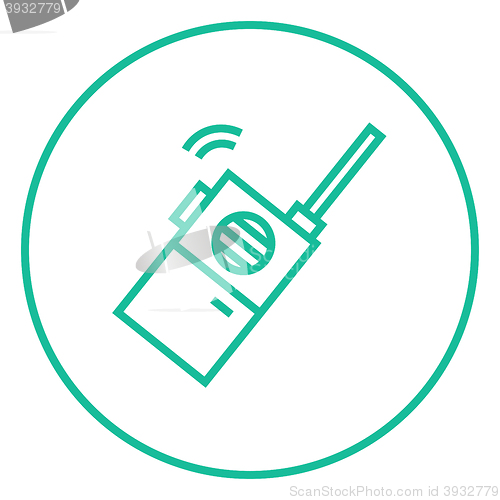 Image of Portable radio set line icon.