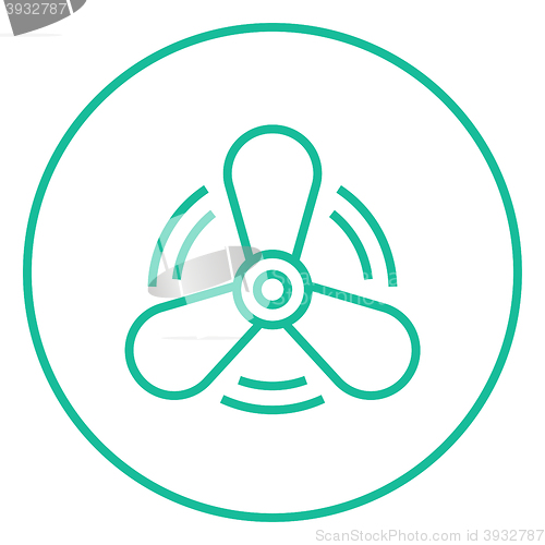 Image of Boat propeller line icon.